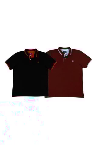 2 polos regular - Noir