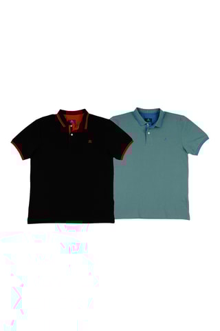 2 polos regular - Noir