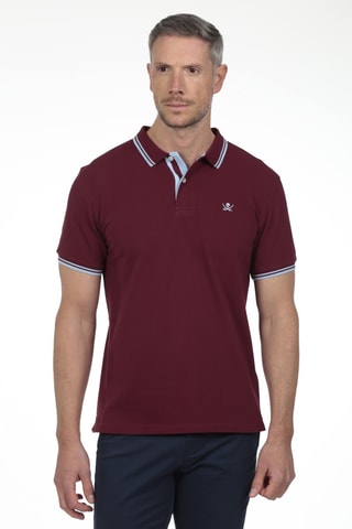 2 polos regular - Blanc et bordeaux