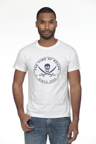2 t-shirts regular - Blanc et vert