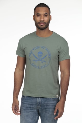 2 t-shirts regular - Blanc et vert