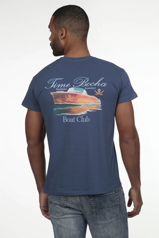 2 t-shirts regular - Blanc et bleu