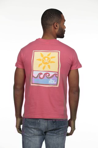 2 t-shirts regular - Corail et gris