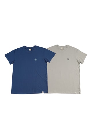 2 t-shirts regular - Bleu et gris