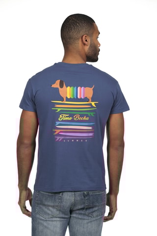 2 t-shirts regular - Bleu et vert clair