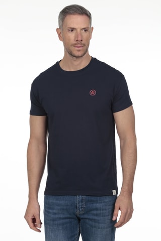 2 t-shirts regular - Blanc et bleu marine