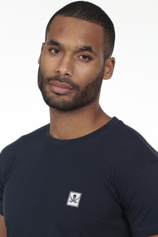 2 t-shirts regular - Blanc et bleu marine