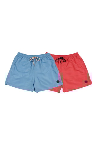 2 shorts de bain regular - Bleu clair et corail