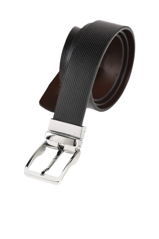 Ceinture réversible en cuir - Noir