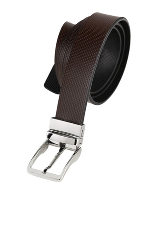 Ceinture réversible en cuir - Noir