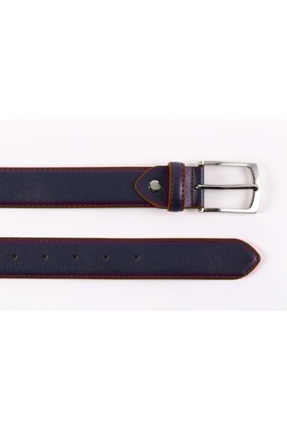 Ceinture en cuir - Bleu marine