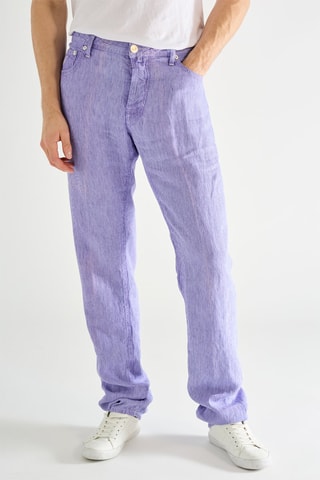 Linnen Broek - Paars