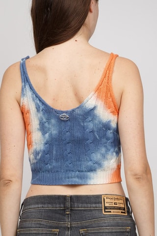 Crop Top Tie and Dye - Kobaltblauw