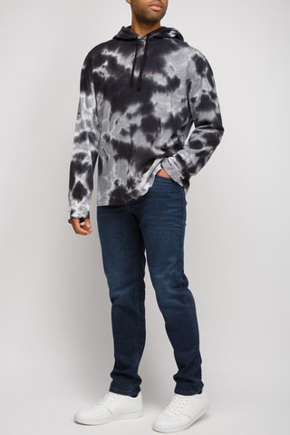 Sweater met Tie and Dye Effect - Zwart