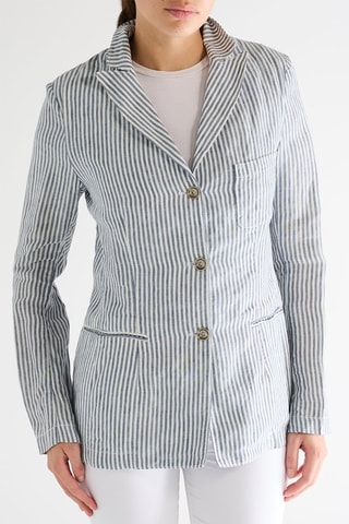 Linnen Blazer Blauw