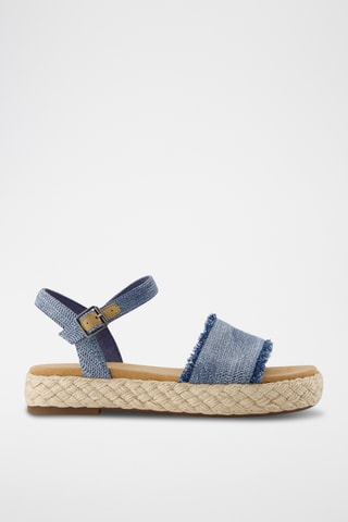 Sandali platform in jeans Abby - Blu