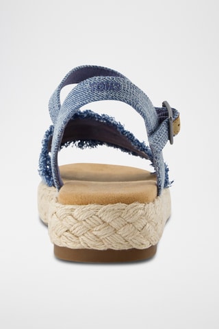 Sandali platform in jeans Abby - Blu