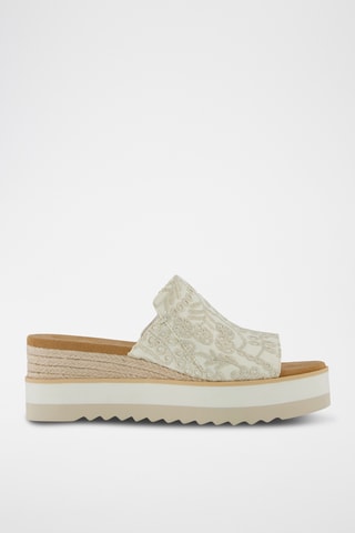 Ciabatte con zeppa Diana - Beige