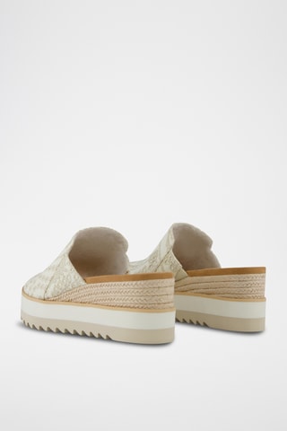 Ciabatte con zeppa Diana - Beige