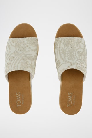 Ciabatte con zeppa Diana - Beige