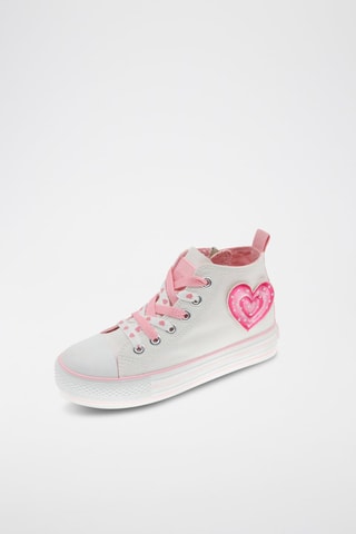 Sneakers alte - Bianco e rosa