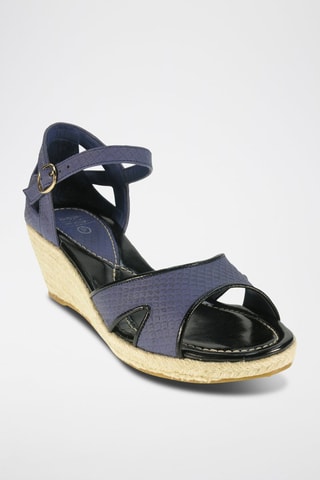 Sandales compensées - Bleu marine