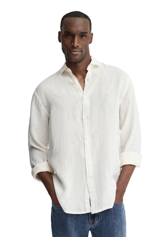 Chemise regular en lin - Blanc