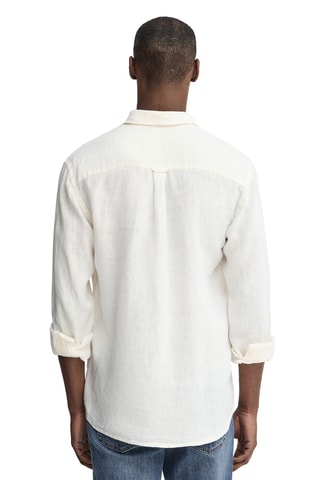 Chemise regular en lin - Blanc