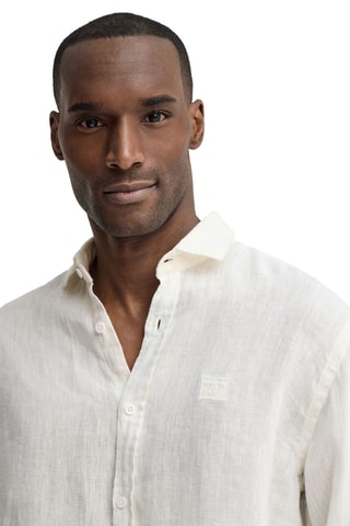 Chemise regular en lin - Blanc