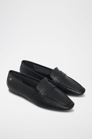 Nappaleren Mocassins - Zwart en goudkleurig