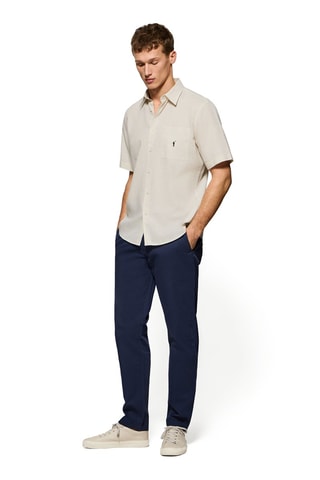 Chemise regular en lin - Beige