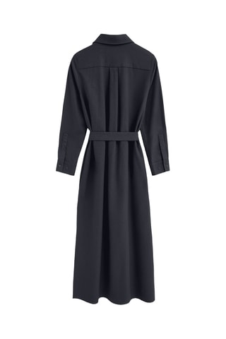 Linnen Blouse-jurk - Marineblauw