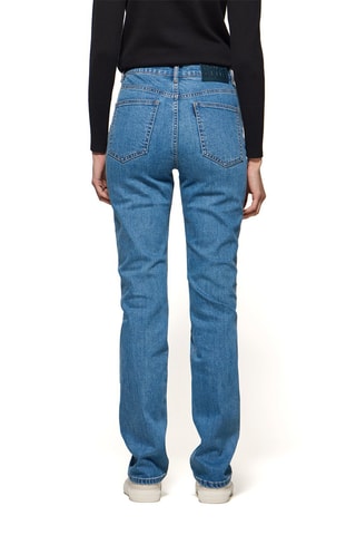 Jeans regular Hoge Taille - Blauw