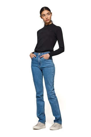 Jeans regular Hoge Taille - Blauw