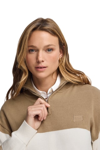 Pull - Blanc et marron