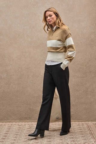 Pull - Blanc et marron