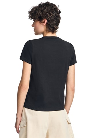 T-shirt Slim Fit - Zwart