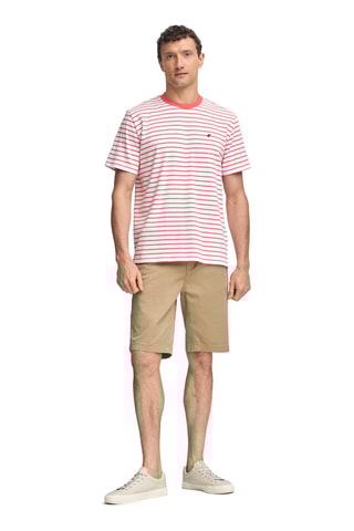 T-shirt Regular Fit - Wit en rood