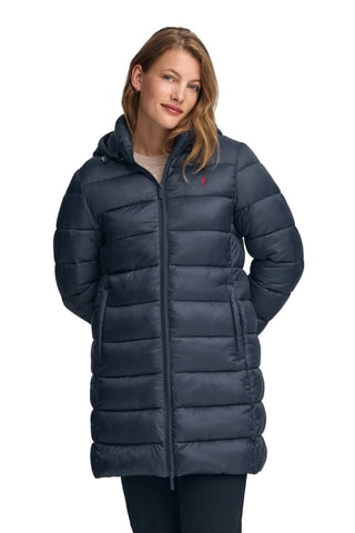 Gewatteerde Jas met Capuchon - Blauw en rood