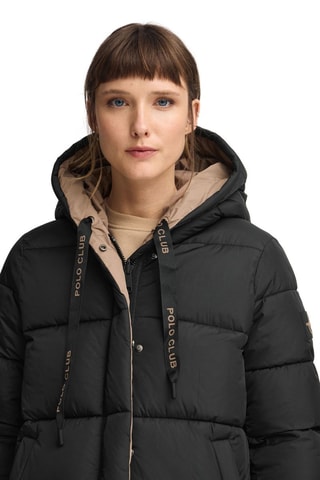 Dubbelzijdige Gewatteerde Jas - Beige en zwart