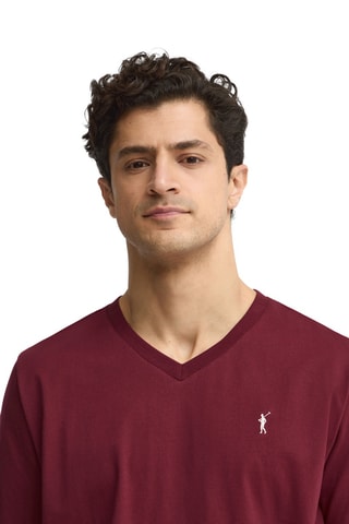 T-shirt Regular - Bordeauxrood