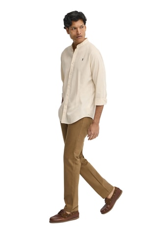 Chemise regular en lin - Beige