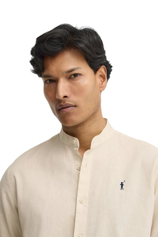 Chemise regular en lin - Beige