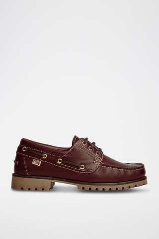 Chaussures bateau en cuir - Marron