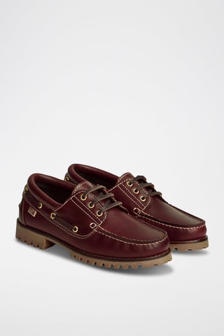 Chaussures bateau en cuir - Marron