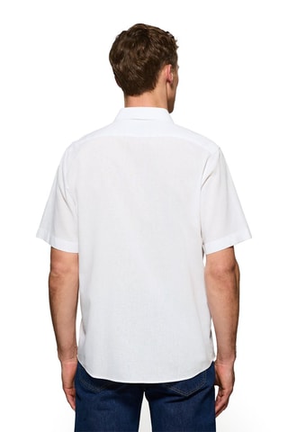 Chemise regular en lin - Blanc