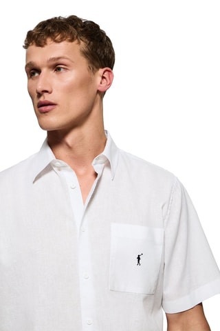 Chemise regular en lin - Blanc
