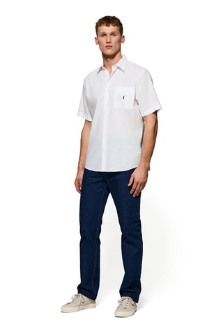 Chemise regular en lin - Blanc