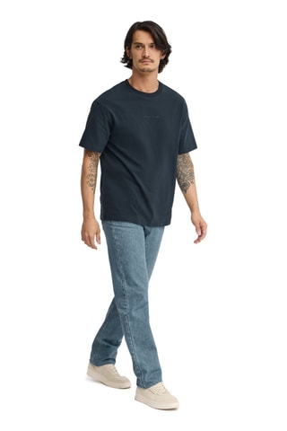 T-shirt Relaxed - Marineblauw