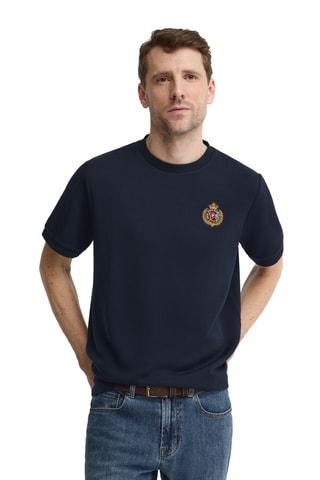 T-shirt Relaxed - Marineblauw